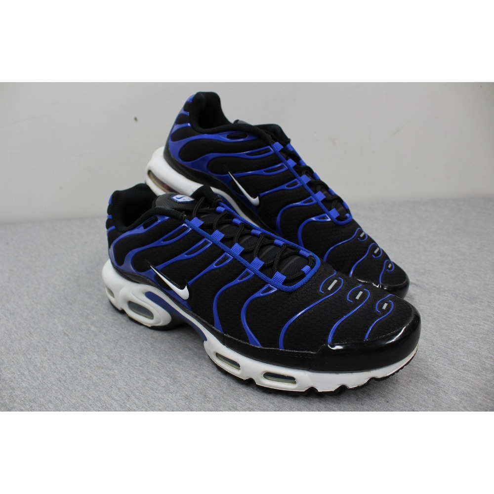 Nike Air Max Plus Mens 11.5 Black Persian Blue DM8331-001 Tuned Air TN Sneakers